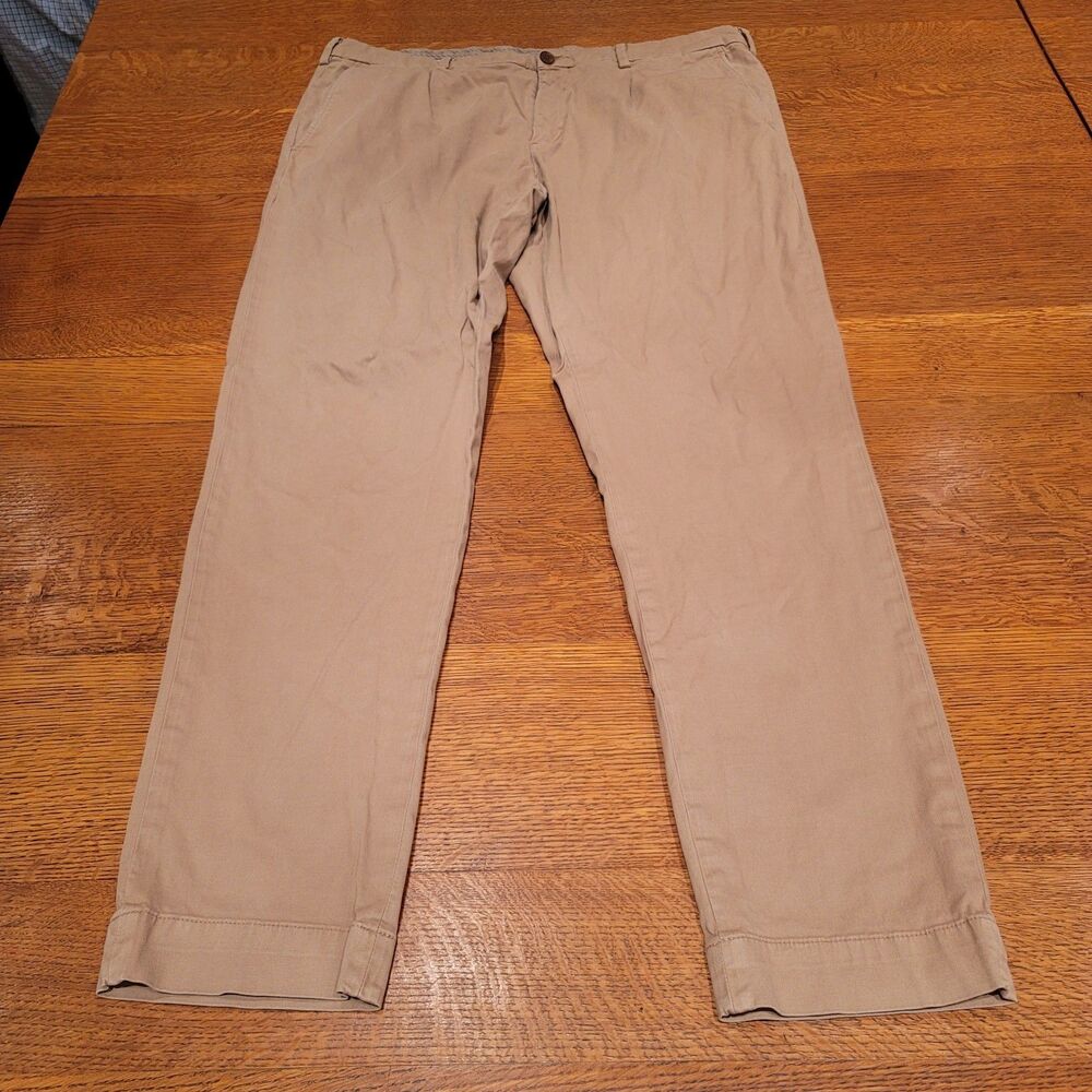 Brooks Brothers Traditional Chinos Cotton Stretch Pants 40x34 Khaki